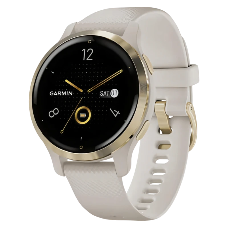 Garmin Venu 2S песочного цвета с золотистым безелем