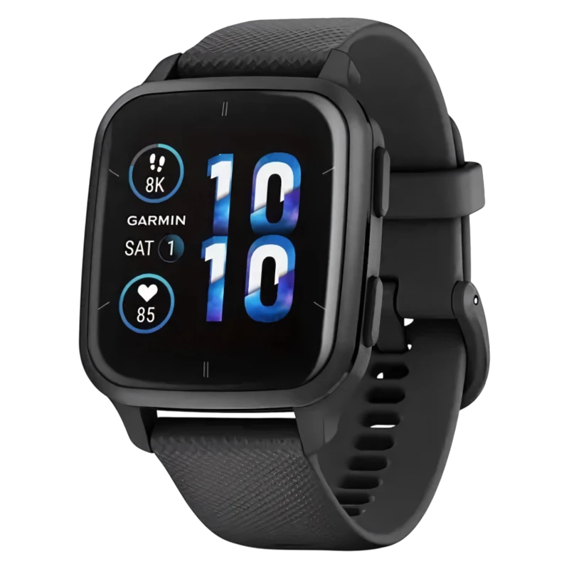 Garmin Venu Sq 2 Music Edition черный с серым алюминиевым безелем