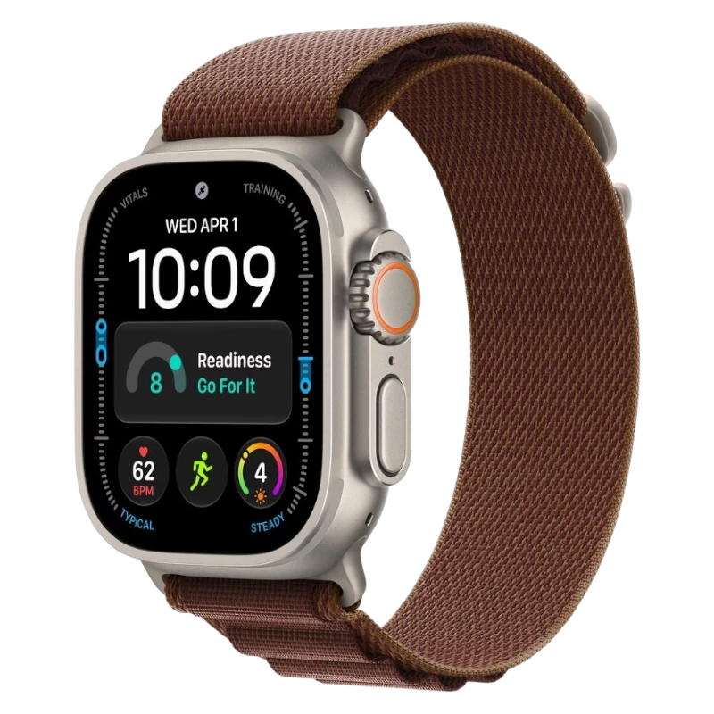 Apple Watch Ultra 4 49mm Natural Titanium Case with Alpine Burgundy