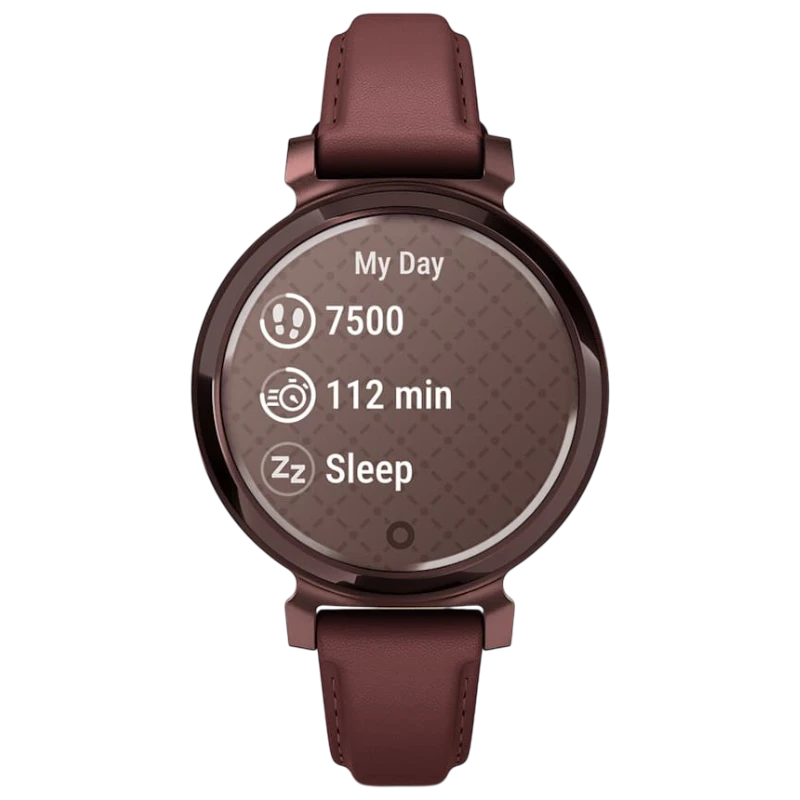 Спортивные часы Garmin Lily 2 Classic, кожаный ремешок цвета «красная шелковица»