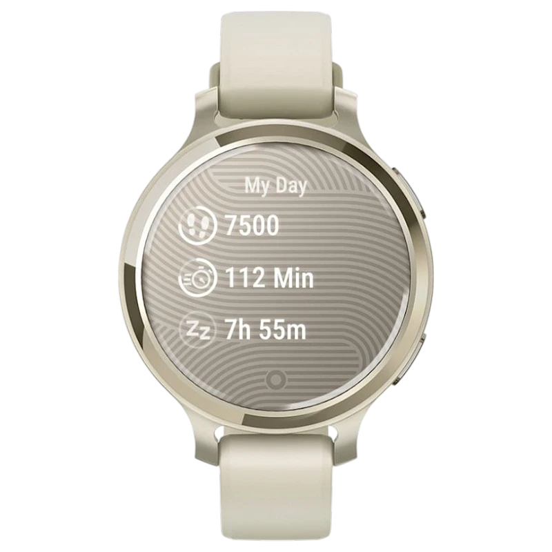 Спортивные часы Garmin Lily 2 Active, силиконовый ремешок цвета кости